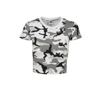 Urban Classics Damen Cropped-Tee TB2755 – Stretch-Jersey – Snow Camo – Größe XS