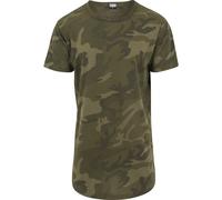 Urban Classics Herren T-Shirt Camo Shaped Long, Oliv, S, TB1646-00775