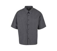Kurzarmshirt URBAN CLASSICS "Urban Classics Herren Lightweight Denim Shirt", Herren, Gr. M, midgrau, 100% Baumwolle, unifarben, loose fit, ohne Ausschnitt, Shirts Kurzarmshirt (11418421-M)