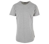 Kurzarmshirt URBAN CLASSICS "Urban Classics Herren Shaped Long Tee", Herren, Gr. M, grau, 100% Baumwolle, unifarben, normal, Rundhals, Shirts (54280211-M) grau