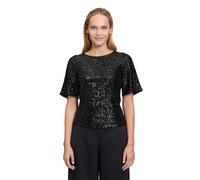 Kurzarmshirt VERA MONT "Damen mit Flügelärmeln", Damen, Gr. 42, schwarz, Obermaterial: 93% Polyester, 7% Elasthan; Futter: 100% Polyester, festlich, figurbetont normal, Rundhals, Shirts, Pailletten (7