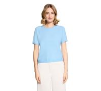 Kurzarmshirt VERA MONT "Damen mit Rundhalsausschnitt", Damen, Gr. L, blau (soft sky), Feinstrick, Obermaterial: 63% Polyacryl, 25% Polyamid, 8% Wolle, 4% Elasthan, regular fit normal, Rundhals, Shirts