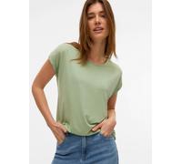 Kurzarmshirt VERO MODA "VMAVA PLAIN SS TOP JRS NOOS", Damen, Gr. M, grün (smoke grün), Jersey, Obermaterial: 95% Lyocell, 5% Elasthan, unifarben, regular fit normal, Rundhals, Shirts, Materialmix, reg