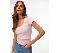 Kurzarmshirt VERO MODA "VMCHLOE CS SHORT U-NECK NOOS", Damen, Gr. M, potpourri, Jersey, Obermaterial: 95% Baumwolle, 5% Elasthan, unifarben, normal, tiefer Rundhals, Shirts, Baumwollmischung (88474810
