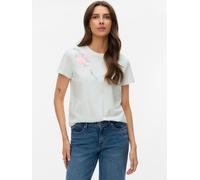 Kurzarmshirt VERO MODA "VMGLOW SS TOP BOX JRS", Damen, Gr. XS, snow weiß print:chintz rose flowers, Jersey, Obermaterial: 100% Baumwolle, bedruckt, normal normal, Rundhals, Shirts, Baumwolle (26002522