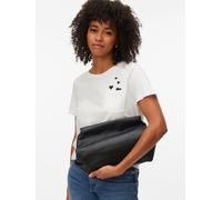 Kurzarmshirt VERO MODA "VMKARMA S/S O-NECK T-SHIRT JRS BTQ", Damen, Gr. M, snow weiß print:hearts pocket, Jersey, Obermaterial: 100% Baumwolle, bedruckt, regular fit normal, Rundhals, Shirts, Baumwoll