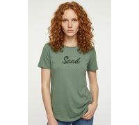 Kurzarmshirt VERO MODA "VMMIRANDA SIF SS TOP BOX JRS", Damen, Gr. L, laurel wreath detail:sand, Jersey, Obermaterial: 100% Baumwolle, regular fit normal, Rundhals, Shirts, Baumwolle, regular fit (3786