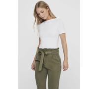 Kurzarmshirt VERO MODA "VMPANDA MODAL S/S TOP NOOS", Damen, Gr. XXL, weiß (hellweiß), Jersey, Obermaterial: 48% Baumwolle, 48% Modal (TENCEL™), 4% Elasthan, unifarben, slim fit normal, U-Boot-Ausschni