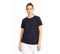 Kurzarmshirt VERO MODA "VMPAULA S/S T-SHIRT NOOS", Damen, Gr. S, blau (night sky), Jersey, Obermaterial: 100% Baumwolle, unifarben, regular fit normal, Rundhals, Aufschlag, Shirts Kurzarmshirt, Baumwo