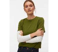 Kurzarmshirt VERO MODA "VMPAULINA SS T-SHIRT GA JRS NOOS", Damen, Gr. L, pesto, Jersey, Obermaterial: 100% Baumwolle, unifarben, normal, Rundhals, Shirts, Baumwolle, regular fit (48643904-L) pesto