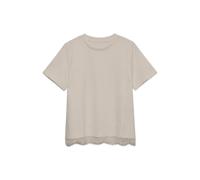 Kurzarmshirt VERO MODA "VMSARA METTE LACE SS T-SHIRT JRS NOOS", Damen, Gr. L, pumice stone detail:lace dtm, Jersey, Obermaterial: 100% Baumwolle, unifarben, regular fit normal, Rundhals, Shirts, Baumw
