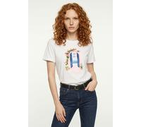 Kurzarmshirt VERO MODA "VMSIANE SS TOP BOX JRS", Damen, Gr. XL, snow weiß print:summer in greece, Jersey, Obermaterial: 100% Baumwolle, bedruckt, regular fit normal, Rundhals, Shirts, Baumwolle, regul