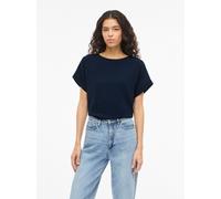 Kurzarmshirt VILA "VIJOSA S/S TOP - NOOS", Damen, Gr. 34, navy blazer, Jersey, Obermaterial: 100% Polyester, unifarben, normal normal, Rundhals, Shirts (96193446-34) navy blazer