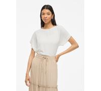 Kurzarmshirt VILA "VIJOSA S/S TOP - NOOS", Damen, Gr. 38, snow weiß, Jersey, Obermaterial: 100% Polyester, unifarben, normal normal, Rundhals, Shirts (52123859-38) snow weiß