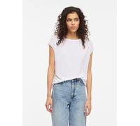 Kurzarmshirt VILA "VIMODALA C/S O-NECK DETAIL TOP - NOOS", Damen, Gr. XXL, weiß (optical snow), Jersey, Obermaterial: 70% Modal, 30% Polyester, unifarben, regular fit normal, Rundhals, Shirts (4202752