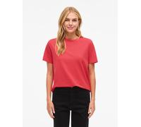 Kurzarmshirt VILA "VINORA S/S T-SHIRT - NOOS", Damen, Gr. L, hibiscus, Jersey, Obermaterial: 96% Baumwolle, 4% Elasthan, unifarben, regular fit normal, Rundhals, Shirts, Baumwollmischung, regular fit 
