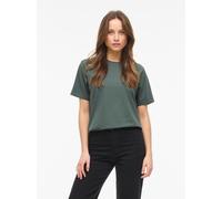 Kurzarmshirt VILA "VINORA S/S T-SHIRT - NOOS", Damen, Gr. XL, grün (balsam grün), Jersey, Obermaterial: 96% Baumwolle, 4% Elasthan, unifarben, regular fit normal, Rundhals, Shirts, Baumwollmischung, r