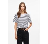 Kurzarmshirt VILA "VINORA S/S YD T-SHIRT - NOOS", Damen, Gr. S, schwarz beauty stripes:opt 2 hellweiß, Jersey, Obermaterial: 96% Baumwolle, 4% Elasthan, gestreift, regular fit normal, Rundhals, Shirts