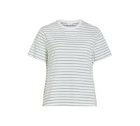Kurzarmshirt VILA "VINORA S/S YD T-SHIRT - NOOS", Damen, Gr. XS, blau surf stripes:opt 2 hellweiß, Jersey, Obermaterial: 96% Baumwolle, 4% Elasthan, gestreift, regular fit normal, Rundhals, Shirts (26