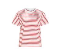 Kurzarmshirt VILA "VINORA S/S YD T-SHIRT - NOOS", Damen, Gr. XXL, hibiscus stripes:opt 2 hellweiß, Jersey, Obermaterial: 96% Baumwolle, 4% Elasthan, gestreift, regular fit normal, Rundhals, Shirts (11