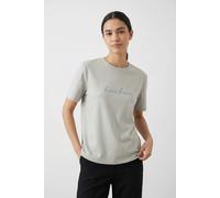 Kurzarmshirt VILA "VISYBILLA FRENCH O-NECK S/S TOP/PB/LC", Damen, Gr. XL, snow weiß detail:bisous all aboard, Jersey, Obermaterial: 100% Baumwolle, bedruckt, regular fit normal, Rundhals, Shirts (4045