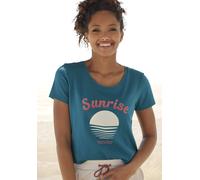 VIVANCE Kurzarmshirt Damen petrol Gr.40/42