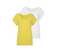T-Shirt VIVANCE Gr. 44/46, gelb (gelb, creme) Damen Shirts (64143835-44) gelb, creme