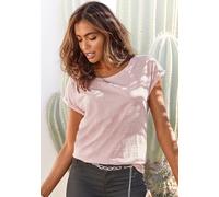 T-Shirt VIVANCE Gr. 36/38, rosegold (rose, schwarz) Damen Shirts (96733146-36) rose, schwarz