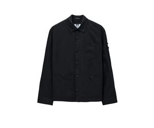 Kurzarmshirt WEEKEND OFFENDER "HYNDE OVERSHIRT. Herren", Jungen, Gr. L, schwarz, Softshell, 100% Baumwolle, normal normal, Rückenausschnitt, Shirts, Überhemd Herren, leichte Hemdjacke, Sportjacke, Jac
