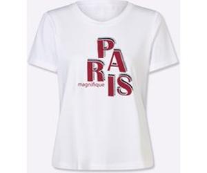Kurzarmshirt weiß-erdbeere 44