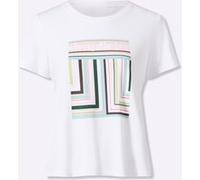 Kurzarmshirt weiß-kalkmint 34