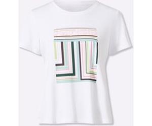 Kurzarmshirt weiß-kalkmint 40