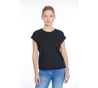 Kurzarmshirt ZABAIONE "Al44legra", Damen, Gr. XXL, schwarz, Jersey, Obermaterial: 95% Polyester, 5% Elasthan, unifarben, normal, Rundhals, Shirts, Crinkle-Ware (63869204-XXL) schwarz