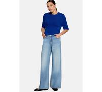 Kurzarmshirt ZERO "Damen kurzarm", Damen, Gr. 34, blau (sodalite blau), Strick, Obermaterial: 100% Polyacryl, Basic, gerade normal, Rundhals, weit, Shirts, Material (90206617-34) sodalite blau