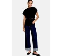 Kurzarmshirt ZERO "Damen mit Gürtel", Damen, Gr. 36, schwarz (schwarz beauty), Jersey, Obermaterial: 47% Baumwolle, 47% Modal, 6% Elasthan, figurumspielend normal, Shirts, Gürtel (31721504-36) schwarz