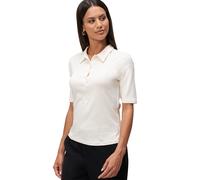 Kurzarmshirt ZERO "Damen mit Knopfleiste", Damen, Gr. 36, eggnog, Jersey, Obermaterial: 47% Modal, 47% Baumwolle, 6% Elasthan, unifarben, figurbetont normal, eng, Shirts, Knopfleiste (18344629-36) egg
