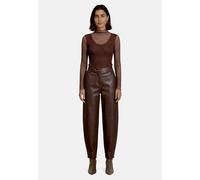 Kurzarmshirt ZERO "Damen mit Muster", Damen, Gr. 38, braun (beige, braun), Obermaterial: 95% Polyester, 5% Elasthan. Futter: 95% Polyester, 5% Elasthan, bedruckt, figurbetont normal, Shirts, Material