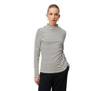 Kurzarmshirt ZERO "Damen mit Stehkragen", Damen, Gr. 40, creamschwarz, Jersey, Obermaterial: 95% Baumwolle, 5% Elasthan, bedruckt, figurbetont normal, eng, Shirts, Plain/ohne Details (19856039-40) cre