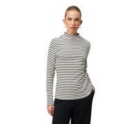 Kurzarmshirt ZERO "Damen mit Stehkragen", Damen, Gr. 42, creamschwarz, Jersey, Obermaterial: 5% Elasthan, 95% Baumwolle (organic). Füllung:, bedruckt, figurbetont normal, eng, Shirts, Plain/ohne Detai