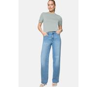 Kurzarmshirt ZERO "Damen mit Wellensaum", Damen, Gr. 40, grau (silber blau), Obermaterial: 60% Viskose 40% Cotton, unifarben, figurbetont normal, Rundhals, eng Bündchen, Shirts, Material (35781632-40)
