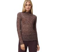 Kurzarmshirt ZERO "Damen transparent mit Stehkragen", Damen, Gr. 42, schwarz (schwarzcamel), Jersey, Obermaterial: 97% Polyamid, 3% Elasthan, transparent, figurbetont normal, eng gewellter Abschluss, 