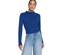 Kurzarmshirt ZERO "Damen unifarben", Damen, Gr. 36, blau (sodalite blau), Jersey, Obermaterial: 100% Baumwolle (organic), Basic, figurbetont normal, Shirts, mit Wellenkante (21873634-36) sodalite blau