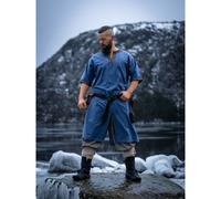 Kurzarmtunika mit Bordüre Taubenblau ""Richard"" XXL