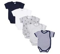 Kurzarmwickelbody TUPTAM "Wickelbody Baby Jungen Kurzarm Wickelbody 5er Set", Jungen, Gr. 62, N-Gr, lila (farbenmix 4), Obermaterial: 100% Baumwolle CO., Bodys (88044566-62) farbenmix 4