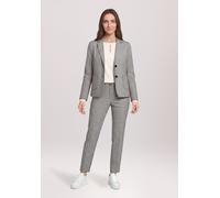 Kurzblazer BETTY BARCLAY "Damen langarm", Damen, Gr. 36, grau (grau melange), Obermaterial: 51% Viskose, 46% Polyester, 3% Elasthan. Futter: 100% Polyester, tailliert normal, Blazer Kurzblazer (606757