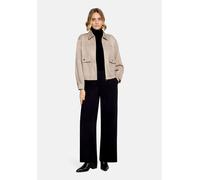 Kurzblazer BETTY BARCLAY "Damen langarm", Damen, Gr. 46, beige (taupe), Samt, Obermaterial: 95% Polyester, 5% Elasthan, lässig geschnitten normal, Blazer Kurzblazer (71632700-46) taupe