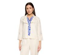 Kurzblazer BETTY BARCLAY "Damen mit 3/4 Arm", Damen, Gr. 36, beige (rohweiß), Obermaterial: 55% Leinen, 45% Viskose, lässig geschnitten normal, Blazer Kurzblazer (85839533-36) rohweiß