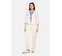 Kurzblazer BETTY BARCLAY "Damen mit 3/4 Arm", Damen, Gr. 46, beige (rohweiß), Stoff, Obermaterial: 55% Leinen, 45% Viskose, lässig geschnitten normal, Blazer Kurzblazer (85839533-46) rohweiß
