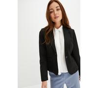 Kurzblazer BONPRIX "Kurzblazer", Damen, Gr. 46, schwarz, Obermaterial: 95% Polyester, 5% Elasthan. Futter: 100% Polyester, festlich, slim fit, Blazer Kurzblazer, eleganter Stil, Slim Fit, aus Polyeste