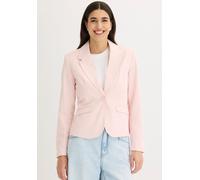 Kurzblazer BONPRIX "Kurzblazer", Damen, Gr. 50, rosa (perlrosa), Obermaterial: 95% Polyester, 5% Elasthan. Futter: 100% Polyester, festlich, slim fit, Blazer Kurzblazer, eleganter Stil, Slim Fit, aus
